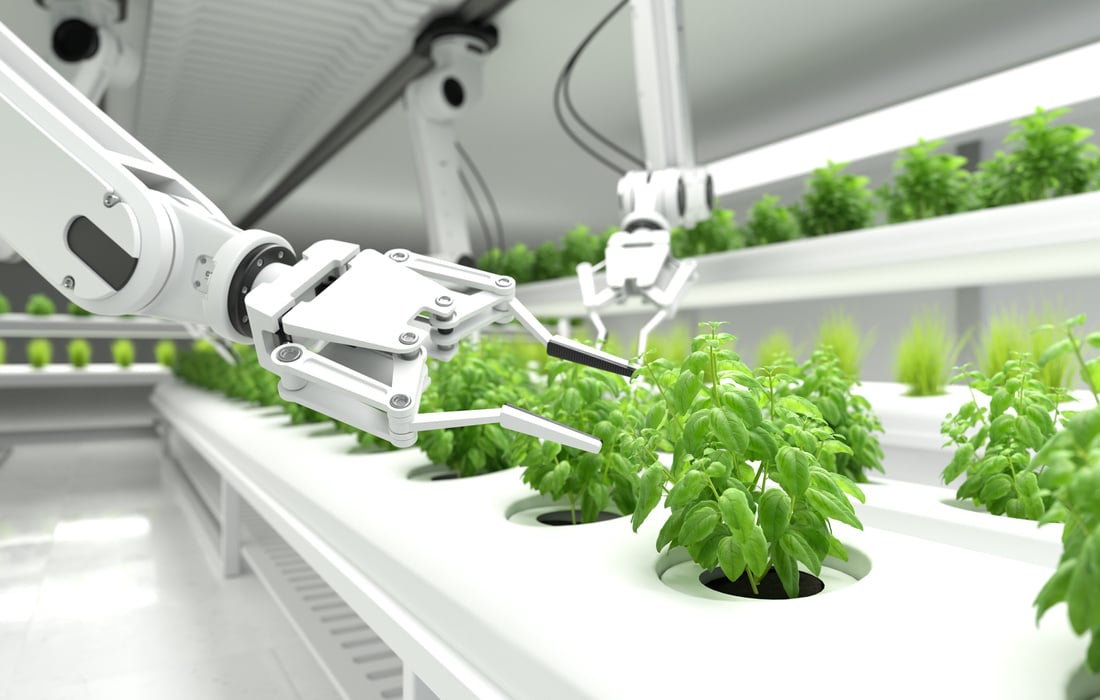 Smart Robotic Farmers Concept, Robot Farmers, Agriculture Techno